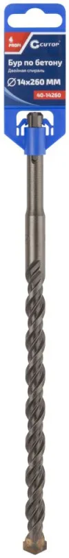 Бур по бетону 14*260 SDS+ двойная резьба CUTOP Profi 40-14260