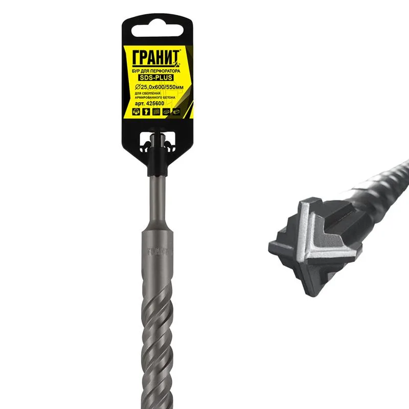 Бур SDS-PLUS ГРАНИТ 25*600/550 425600