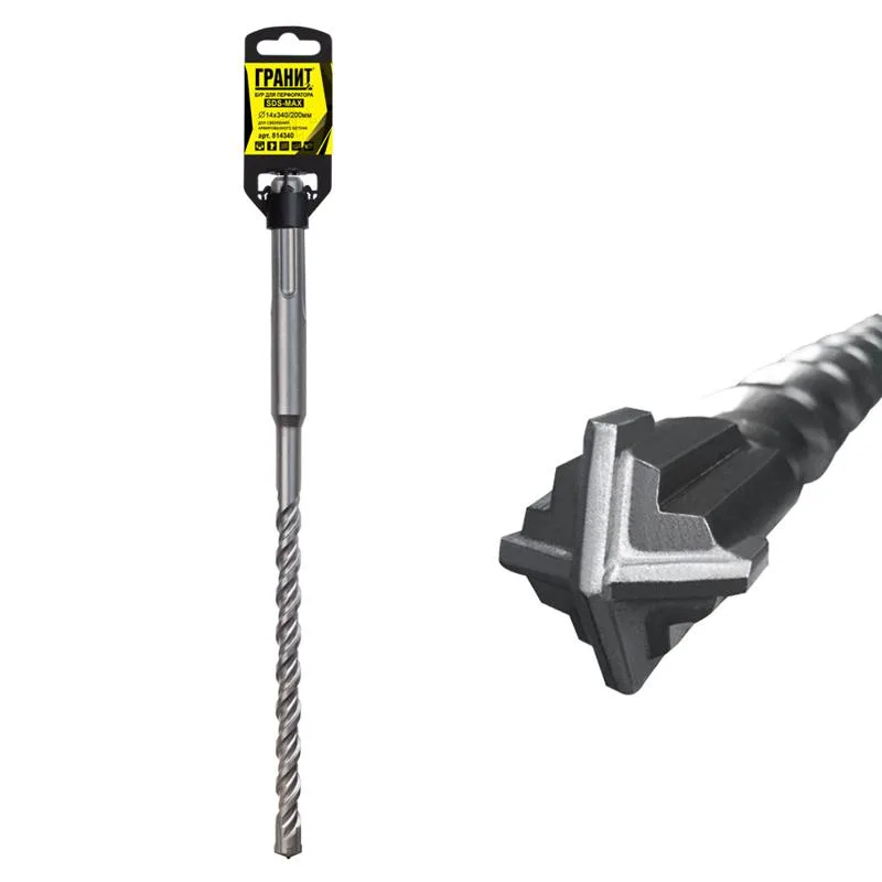 Бур SDS-MAX ГРАНИТ 14*340/200 Quardro-Х 814340