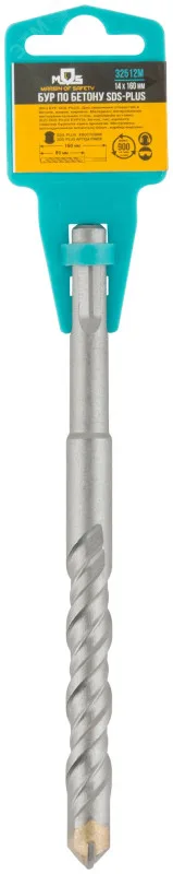 Бур по бетону SDS PLUS 14*160 мм с двойной резьбой MOS 32512М