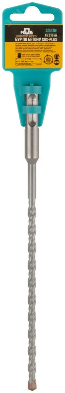 Бур по бетону SDS PLUS 6*210 мм с двойной резьбой MOS 32513М