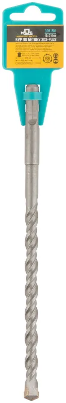 Бур по бетону SDS PLUS 10*210 мм с двойной резьбой MOS 32515М