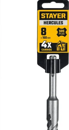 Бур 8*160мм SDS-plus STAYER HERCULES-4X 29290-160-08