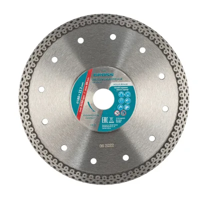 Диск алмазный ф180*22,2мм тонкий сплошной (Jaguar) мокрое резание Gross 73056