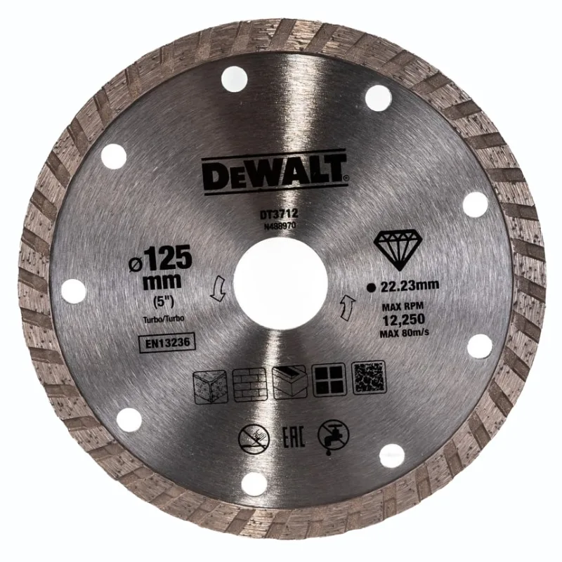 Диск алм 125*22мм универсал турбо DeWALT DT3712