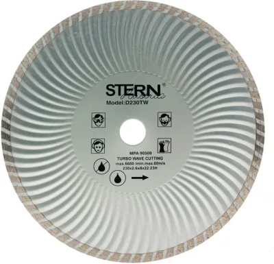 Диск алмазный 230*22,23 турбо-волна Stern S46211