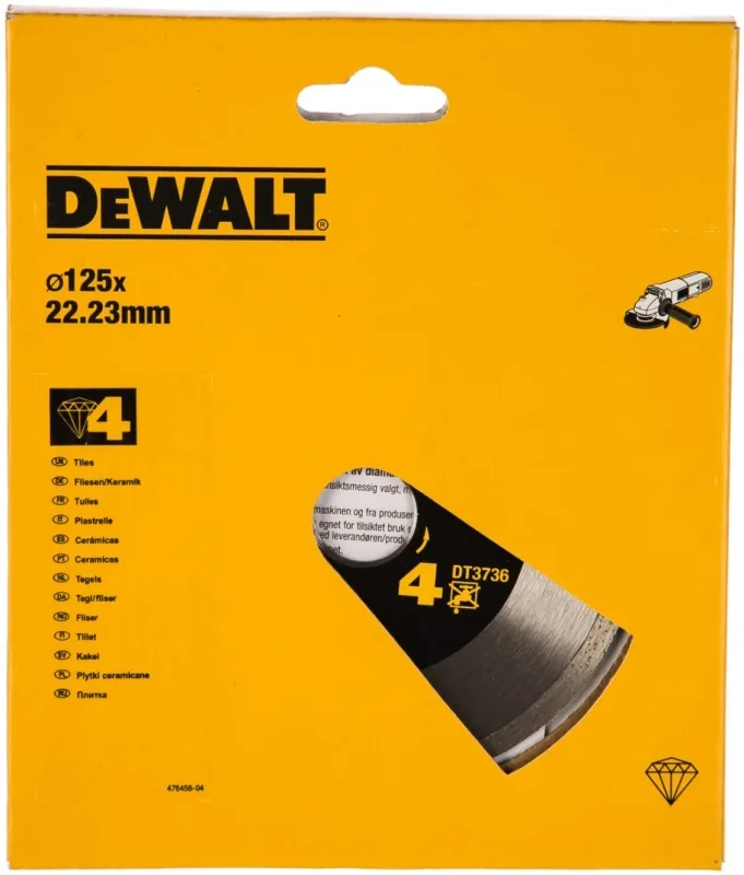 Круг алмазный ф125х22,2 керамика DeWalt DT3736