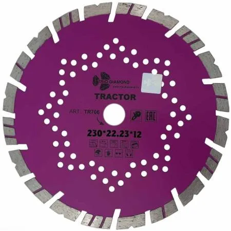 Диск алмазный 230*22,23*12 Tractor TRIO-DIAMOND TR706