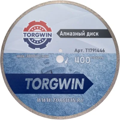 Диск алмазный 400*10*32/25,4*3,2мм по керамике со сплошной кромкой TORGWIN T1791446