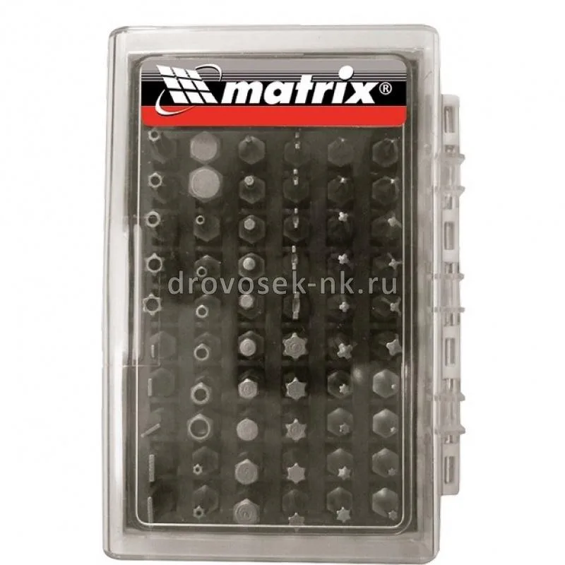 Набор бит с держателем, CrV, 61шт. Matrix 11387