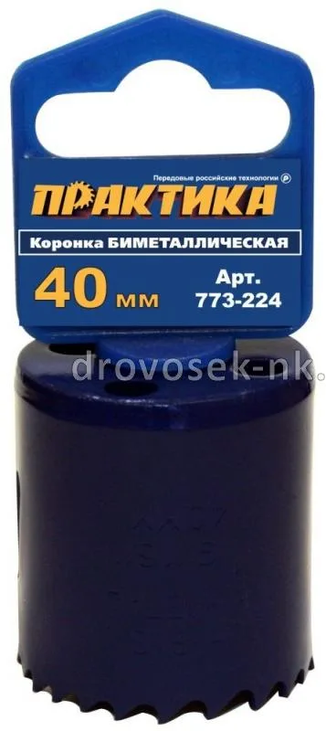 Коронка биметаллическая 40мм Практика