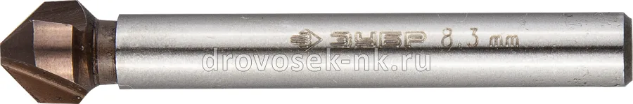 Зенкер 8,3*50мм конус с 3р.к. Р6М5 ЗУБР Эксперт 29732-4