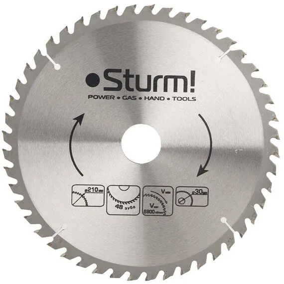 Диск пильный 210*30мм*36Т напайки ТСТ Sturm! 9020-210-30-36T