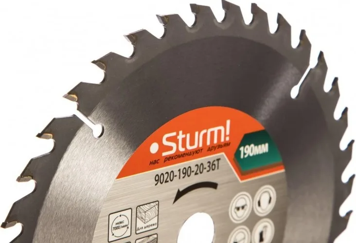 Диск пильный 190*20/16мм*36Т ТСТ напайки Sturm! 9020-190-20-36Т
