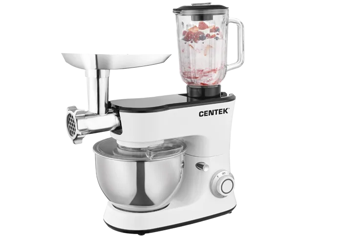 Планетарный миксер Centek CT-1136  1200 Вт +Блендер +Мясорубка, чаша 5л