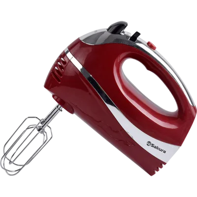 Миксер электрический SA-6309RC 300Вт красный/хром