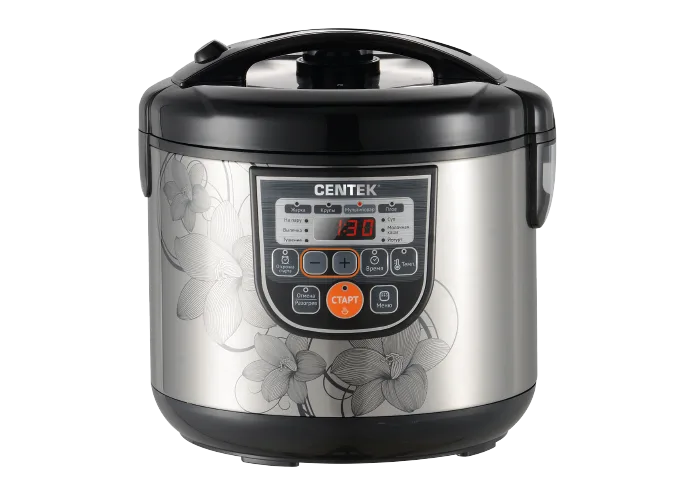 Мультиварка Centek CT-1498 Ceramic (чёрный, сталь) 700Вт, 5.0л,