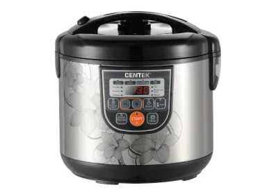 Мультиварка Centek CT-1498 Ceramic (чёрный, сталь) 700Вт, 5.0л,