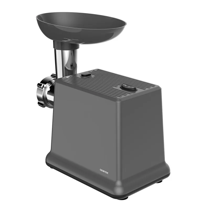 Мясорубка Centek CT-1625 2000Вт 2 кг/мин, реверс, 2в1 мясорубка/овощерезка 2 диска, 5 насадок