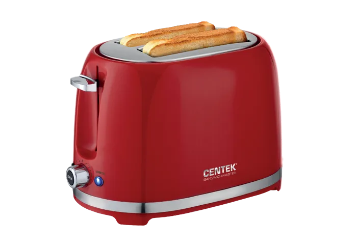 Тостер Centek СТ-1432 RED 850Вт, 7 ур. прожарки,разморозка