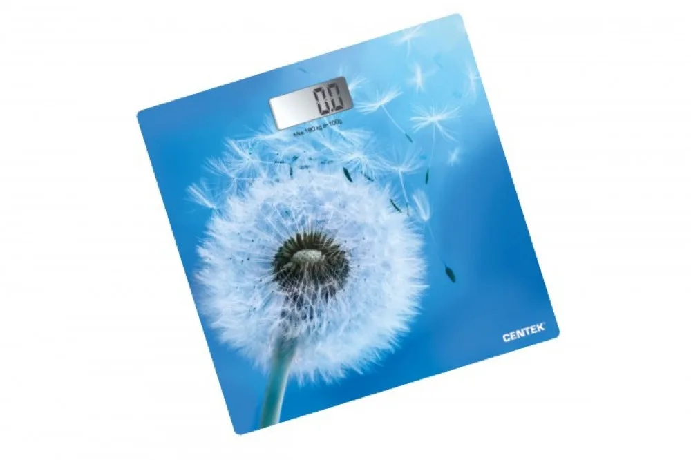 Весы напольные Centek CT-2421 SPRING FLOWER электронные 180кг, 0,1кг, LCD 45x28, размер 26х26см