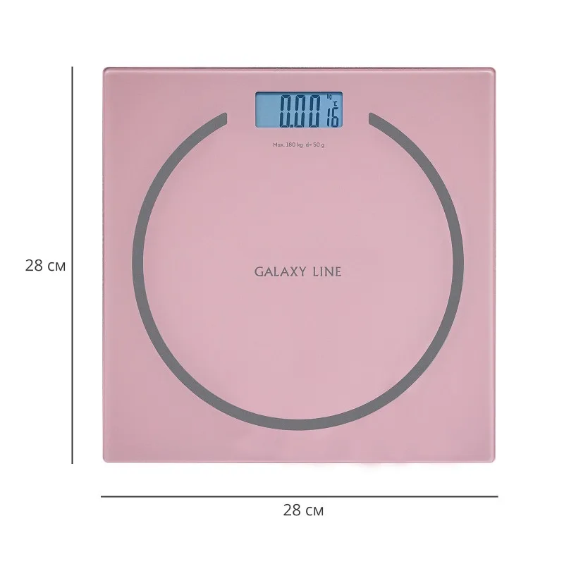 Весы напольные электронные Galaxy LINE GL4815 РОЗОВЫЕ