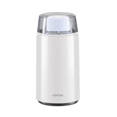 Кофемолка Centek CT-1360 White (белый) 250Вт, 45 г, 5 ЧАШЕК АРОМАТНОГО КОФЕ, прозрачная крышка