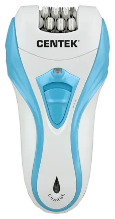 Эпилятор Centek CT-2191 (синий+белый) 10Вт, 2 НАСАДКИ (+бритва), 2 скорости, до 30 мин., LED