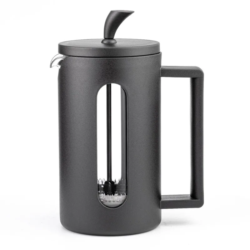 Френч-пресс 350мл пищевая сталь 304, пластиковое основание, боросиликатное стекло LR06-54-350