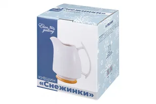 Кувшин "Снежинки" 20*14,5*22 см, 1,9 л, на деревянной подставке