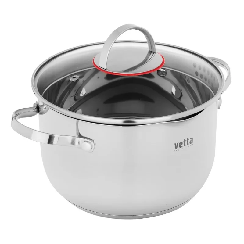 Кастрюля VETTA Бирмингем 20*12,5см, 3,6л, со стекл. крышкой, индукция 822-137