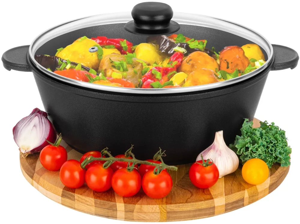 Жаровня сотейник ГАРМОНИЯ ВКУСА "Черный Оникс" 3,7 л, с крышкой 120653