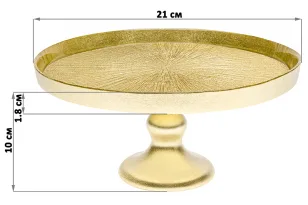 Блюдо "Золотое сечение" 21*21*10 см на ножке