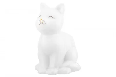 Салфетница "Кошка" 10*8,5*12,5 см, белая с золотом, фарфор 380147