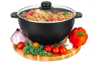 Казан 4 л ГАРМОНИЯ ВКУСА "Черный Оникс", с крышкой 120661