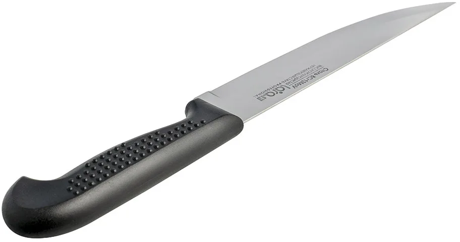Нож поварской LARA 17.8см/7", пластиковая чёрная ручка, сталь 8CR13Mov 1 мм, (блистер) LR05-45