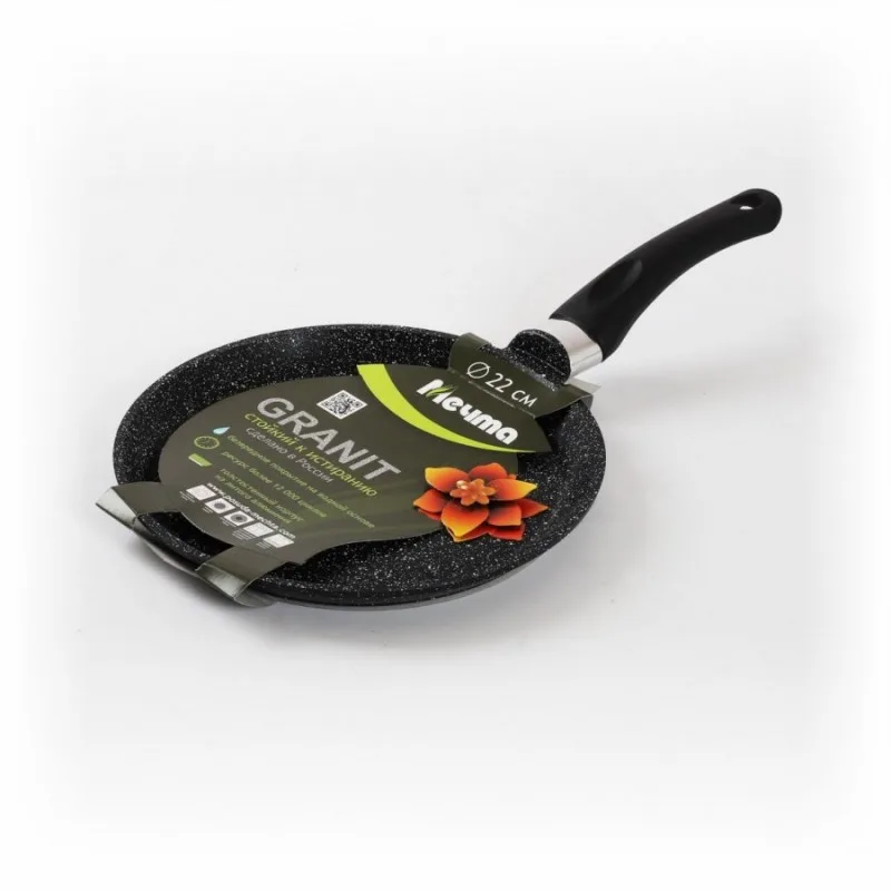 Сковорода блинная 22см АП Гранит black 12802