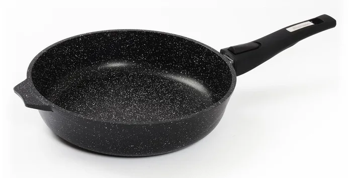 Сковорода индукционная 22см АП Гранит black Induction Pro со съемной ручкой арт. 022802И