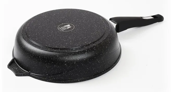 Сковорода индукционная 22см АП Гранит black Induction Pro со съемной ручкой арт. 022802И