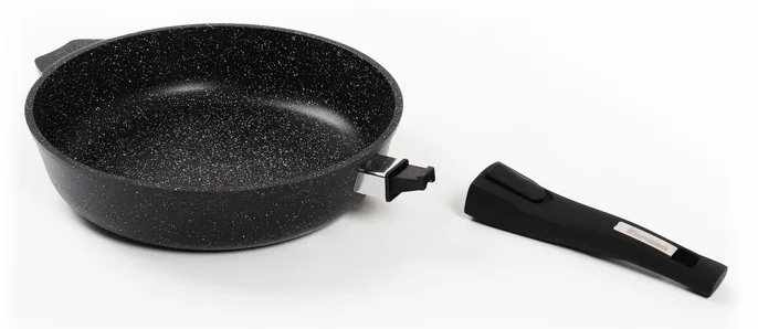 Сковорода индукционная 22см АП Гранит black Induction Pro со съемной ручкой арт. 022802И