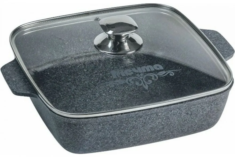 Жаровня квадратная 28*28см АП "Premium" (grey) 39901