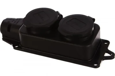 Колодка каучук 2 роз 16А IP44 250В UNIVersal 1027