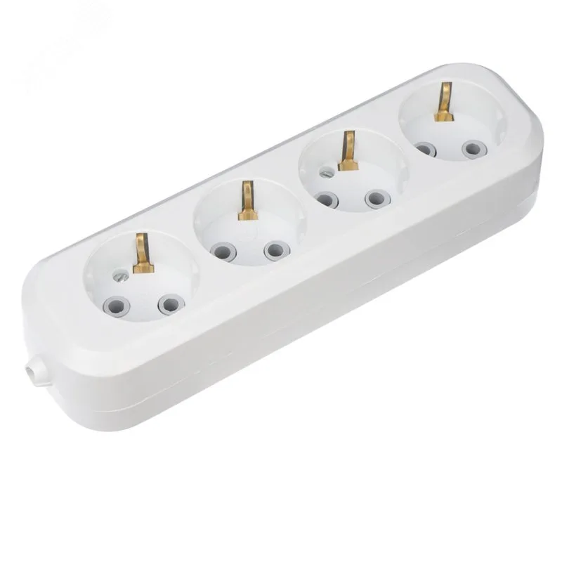 Колодка 4гн с заземлением REXANT 11-8707