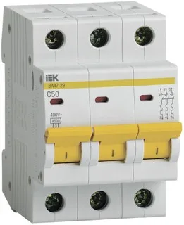 Автом. выкл. IEK ВА 47-29 3Р 50А 4,5кА