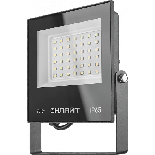 Прожектор светодиодный ДО-70w 6500К 5600Лм IP65 Онлайт OFL-03-70-6.5K-BL-IP65-LED 90499
