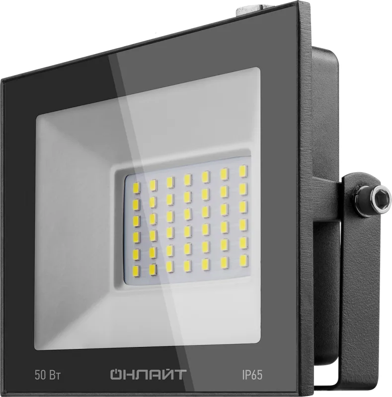 Прожектор светодиодный ДО-50w 6000К 4000 Лм IP65 Онлайт OFL-50-6K-BL-IP65-LED 71660