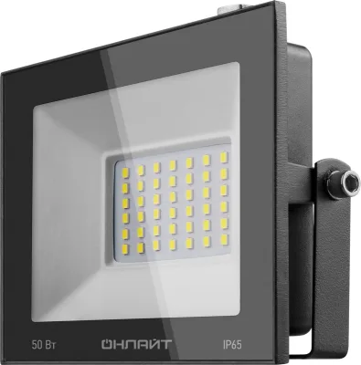 Прожектор светодиодный ДО-50w 6000К 4000 Лм IP65 Онлайт OFL-50-6K-BL-IP65-LED 71660