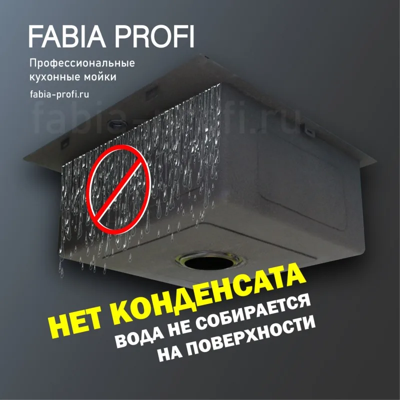 Мойка врез 60*50см, ДИЗАЙН, глубина 220мм + сифон FABIA PROFI 605033