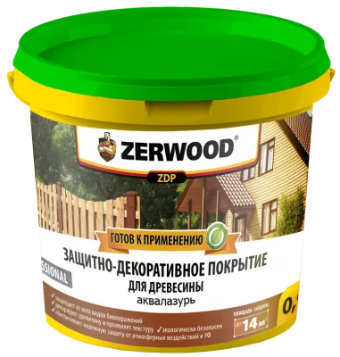 Защитно-декоративное покрытие АКВАЛАЗУРЬ палисандр 0,9 кг ZERWOOD 6337