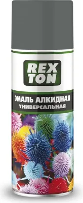 Эмаль аэроз.алкид.универс. REXTON RT-100.80 Серый 520 мл